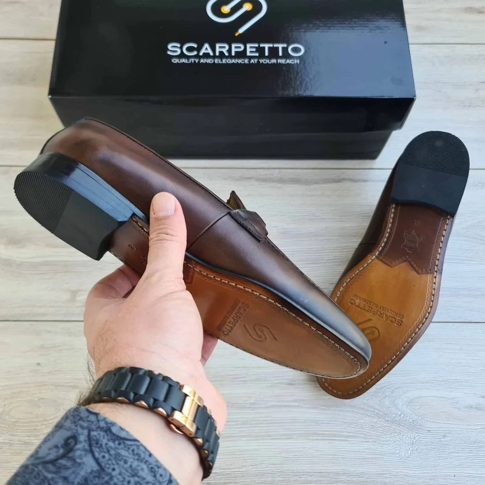 Leather Loafer with Hand-stitched Sole - Picture 5 of 5